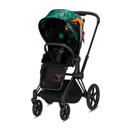Прогулочная коляска Cybex Priam III Birds of Paradise Matt Black