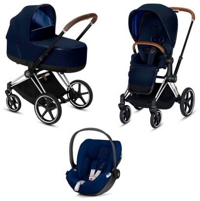 Коляска 3 в 1 Cybex Priam III (шасси Chrome) Indigo Blue