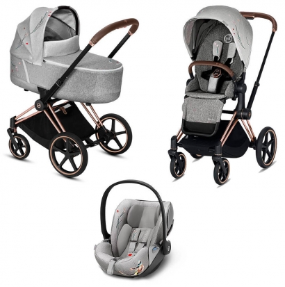 Коляска 3 в 1 Cybex Priam III Koi (Cloud Z i-Size) Rosegold