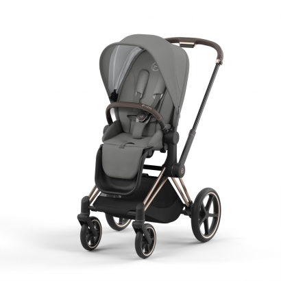 Прогулочная коляска Cybex Priam IV (шасси Rosegold) Soho Grey