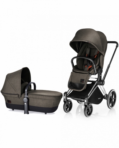 Детская коляска 2 в 1 Cybex Priam (шасси All Terrain Matt Black) Olive khaki