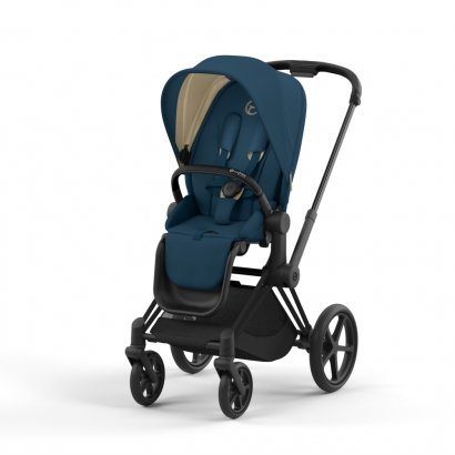 Прогулочная коляска Cybex Priam IV (шасси Matt Black) Mountain Blue
