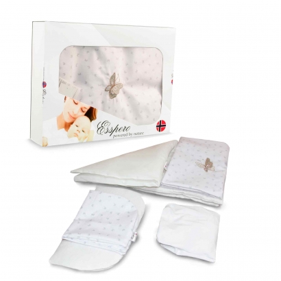 Дополнительный комплект постельного белья в коляску Esspero Lui 2 предмета Бабочка