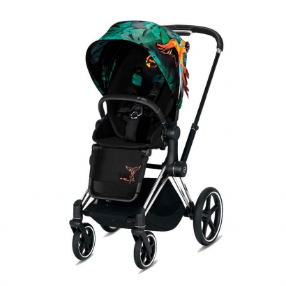 Прогулочная коляска Cybex Priam III Birds of Paradise Chrome Black