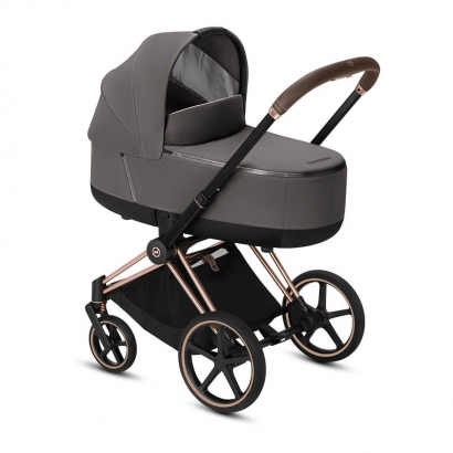 Коляска для новорожденных Cybex Priam III (шасси Rose Gold) Manhattan Grey
