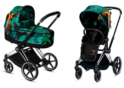 Коляска 2 в 1 Cybex Priam III Birds of Paradise Chrome Black