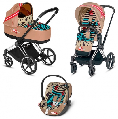 Коляска 3 в 1 Cybex Priam III KK One Love (Cloud Z i-Size) Chrome Black