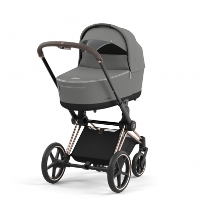 Коляска для новорожденных Cybex Priam IV (шасси Rosegold) Soho Grey