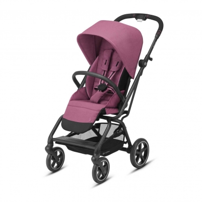 Прогулочная коляска Cybex Eezy S Twist + 2 BLK Magnolia Pink с дождевиком и бампером