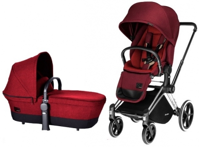 Детская коляска 2 в 1 Cybex Priam (шасси All Terrain Matt Black) Hot&Spicy