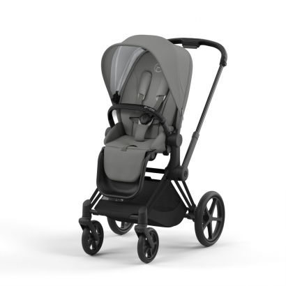 Прогулочная коляска Cybex Priam IV (шасси Matt Black) Soho Grey
