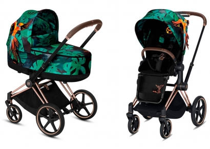 Коляска 2 в 1 Cybex Priam III Birds of Paradise Rosegold