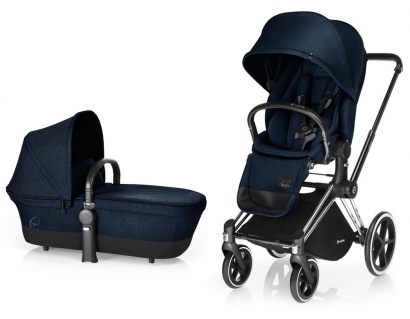Детская коляска 2 в 1 Cybex Priam (шасси All Terrain) Midnight Blue