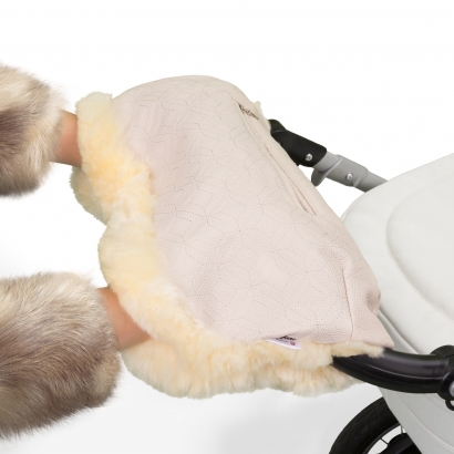 Муфта для рук на коляску Esspero Julia (Натуральный мех) Cream