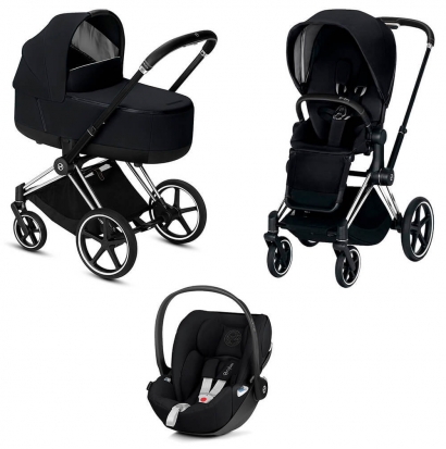 Коляска 3 в 1 Cybex Priam III (шасси Matt Black) Premium Black