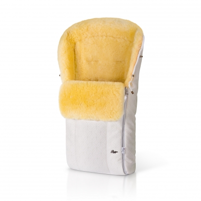 Конверт в коляску меховой Esspero Nicolas Leatherette (натуральная овчина) White ST