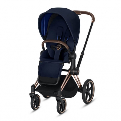 Прогулочная коляска Cybex Priam III (шасси Rose Gold) Indigo Blue