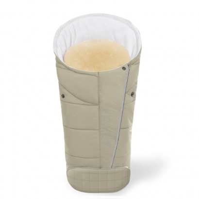 Конверт в коляску Esspero Maris Plus Y (флис + натуральный мех) Beige