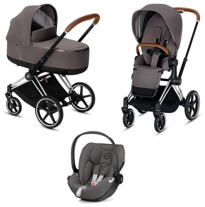 Коляска 3 в 1 Cybex Priam III (шасси Chrome) Manhattan Grey
