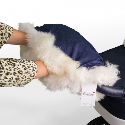 Муфта для рук на коляску Esspero Maria (Натуральный мех) Snowy Night