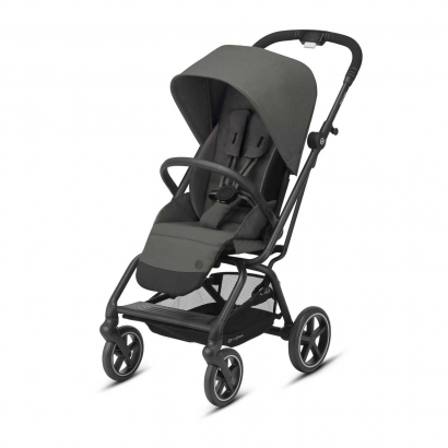 Прогулочная коляска Cybex Eezy S Twist + 2 BLK Soho Grey с дождевиком и бампером