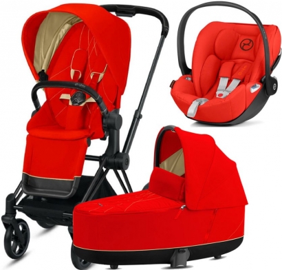 Коляска 3 в 1 Cybex Priam III Autumn Gold Matt Black