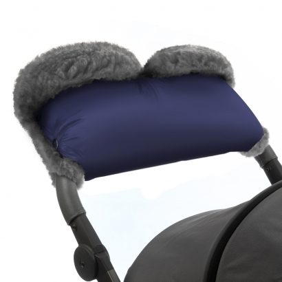 Муфта для рук на коляску Esspero Four Lux (Натуральная шерсть) Navy