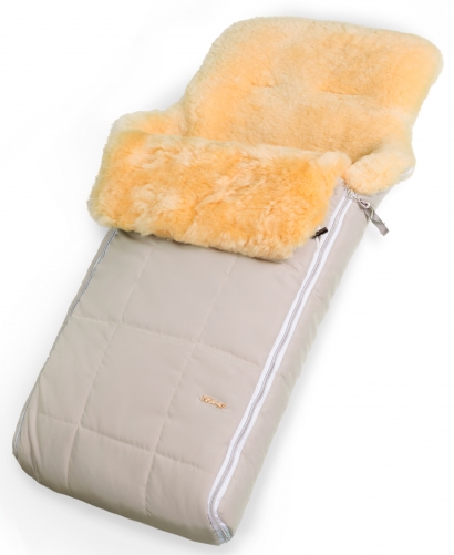 Конверт в коляску меховой Esspero Soda (натуральная овчина)  Beige