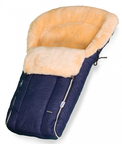 Конверт в коляску меховой Esspero Nicolas Leatherette (натуральная овчина) Snowy Night
