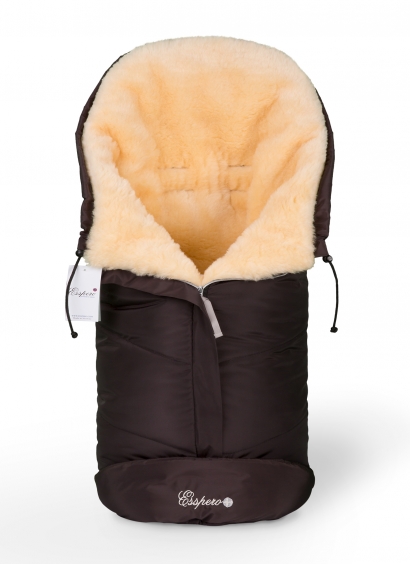 Конверт в коляску Esspero Sleeping Bag (натуральная 100% шерсть) Chocolat