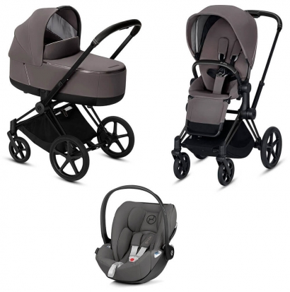 Коляска 3 в 1 Cybex Priam III (шасси Matt Black) Manhattan Grey