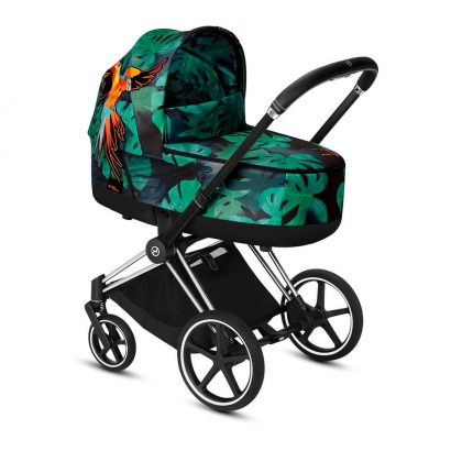 Коляска для новорожденных Cybex Priam III Birds of Paradise Chrome Black