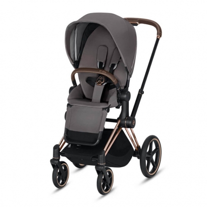 Прогулочная коляска Cybex Priam III (шасси Rose Gold) Manhattan Grey