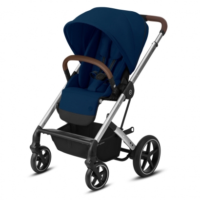 Прогулочная коляска Cybex Balios S Lux SLV Navy Blue с дождевиком