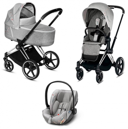 Коляска 3 в 1 Cybex Priam III Koi (Cloud Z i-Size) Chrome Black