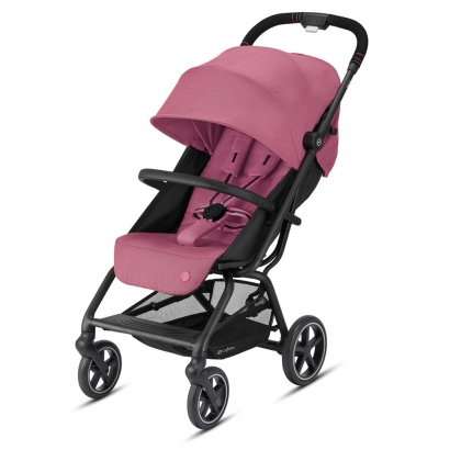 Прогулочная коляска Cybex Eezy S + 2 BLK Magnolia Pink с дождевиком и бампером