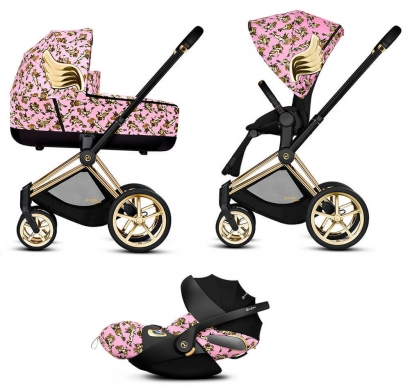 Коляска 3 в 1 Cybex Priam by Jeremy Scott Cherubs Cherubs Pink