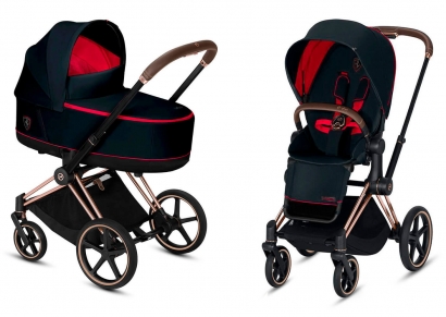 Коляска 2 в 1 Cybex Priam III Ferrari Victory Black (Rosegold)