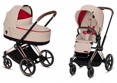 Коляска 2 в 1 Cybex Priam III Ferrari Silver Grey (Rosegold)