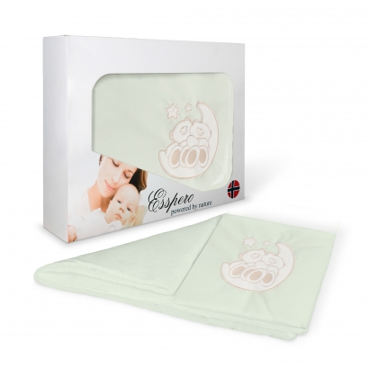 Комплект постельного белья в коляску Esspero Lui 5 предметов Мишка на луне Ментол