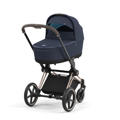 Коляска для новорожденных Cybex Priam IV (шасси Rosegold) Nautical Blue