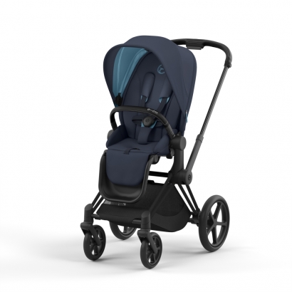 Прогулочная коляска Cybex Priam IV (шасси Matt Black) Nautical Blue