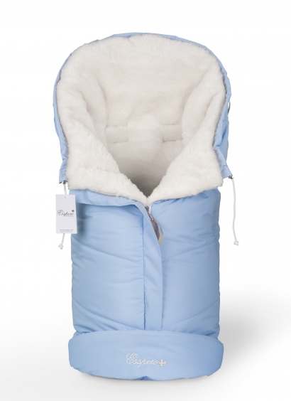 Конверт в коляску Esspero Sleeping Bag White (натуральная 100% шерсть) Blue Mountain