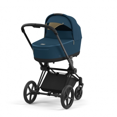 Коляска для новорожденных Cybex Priam IV (шасси Matt Black) Mountain Blue