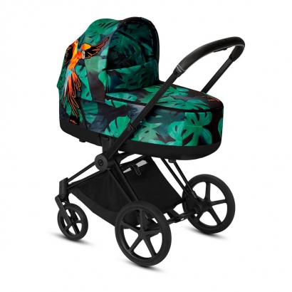 Коляска для новорожденных Cybex Priam III Birds of Paradise Matt Black