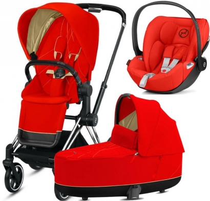 Коляска 3 в 1 Cybex Priam III Autumn Gold Chrome Black