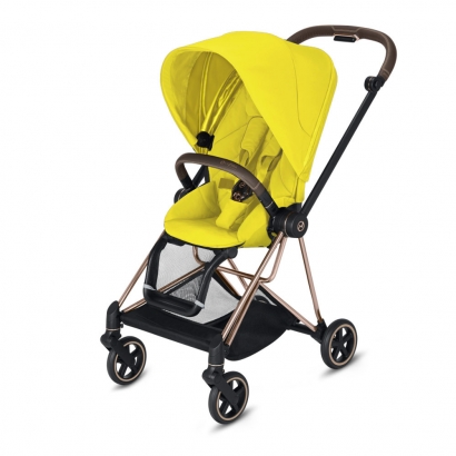 Прогулочная коляска Cybex MIOS (шасси Rosegold) Mustard Yellow