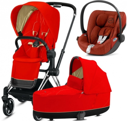 Коляска 3 в 1 Cybex Priam III Autumn Gold Chrome Black (Cloud Plus)