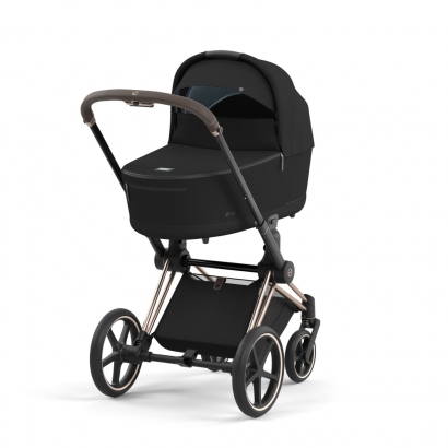 Коляска для новорожденных Cybex Priam IV (шасси Rosegold) Deep Black